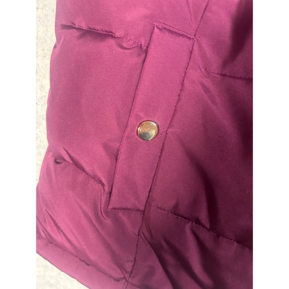 Charter Club Puffer Vest Women's Large Plum Purple Zip Front Collared Sleeveless - Picture 5 of 6